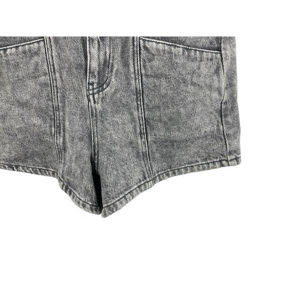 Blank NYC High Rise Shorts Denim Paper Bag Waist 25 Black Stone Wash Revolve y2k - Picture 3 of 6